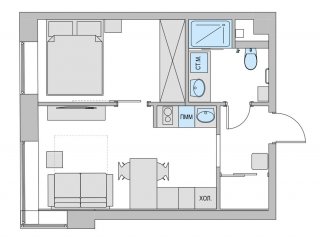 дизайн маленькой двухкомнатной квартиры